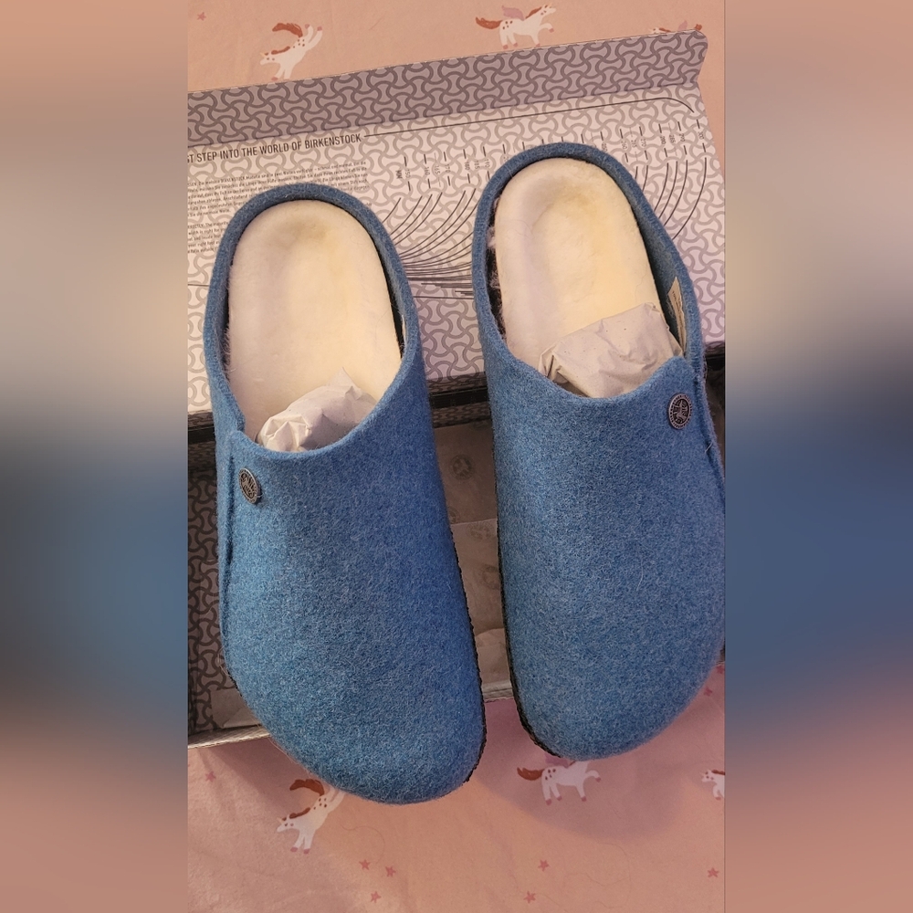 Birkenstock Blue Zermatt Rivet Clogs Size 38